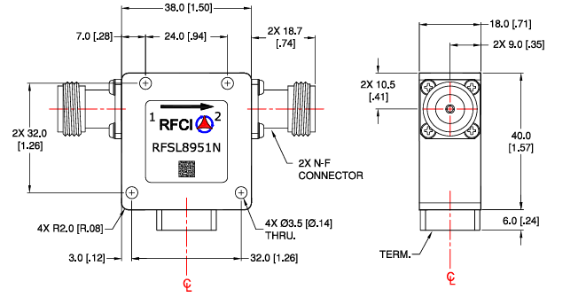 RFCI RFSL8951N 20W NÐ͸ôÀëÆ÷³ß´çͼ RFCI RFSL8951N 20W NÐ͸ôÀëÆ÷³ß´çͼ