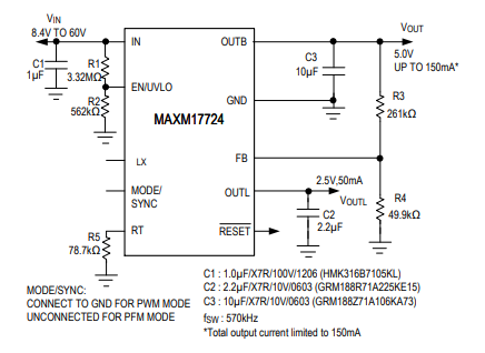 MAXM17724��Դ����DC-DCת����