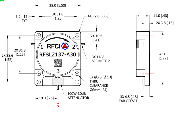 RFSL2137-A30������100W-30dB iso˥����RFCI