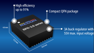 RECOM RPH-3.0����С��3A���ص㽵ѹת����