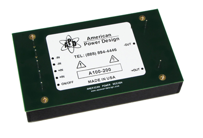 ����American Power Design A100ϵ�и�ѹDC-DCת����100W,48-200V