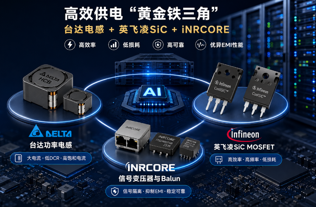 AI��������Դ���:DELTĄ����+InfineonӢ����SiC MOSFET+iNRCORE��������